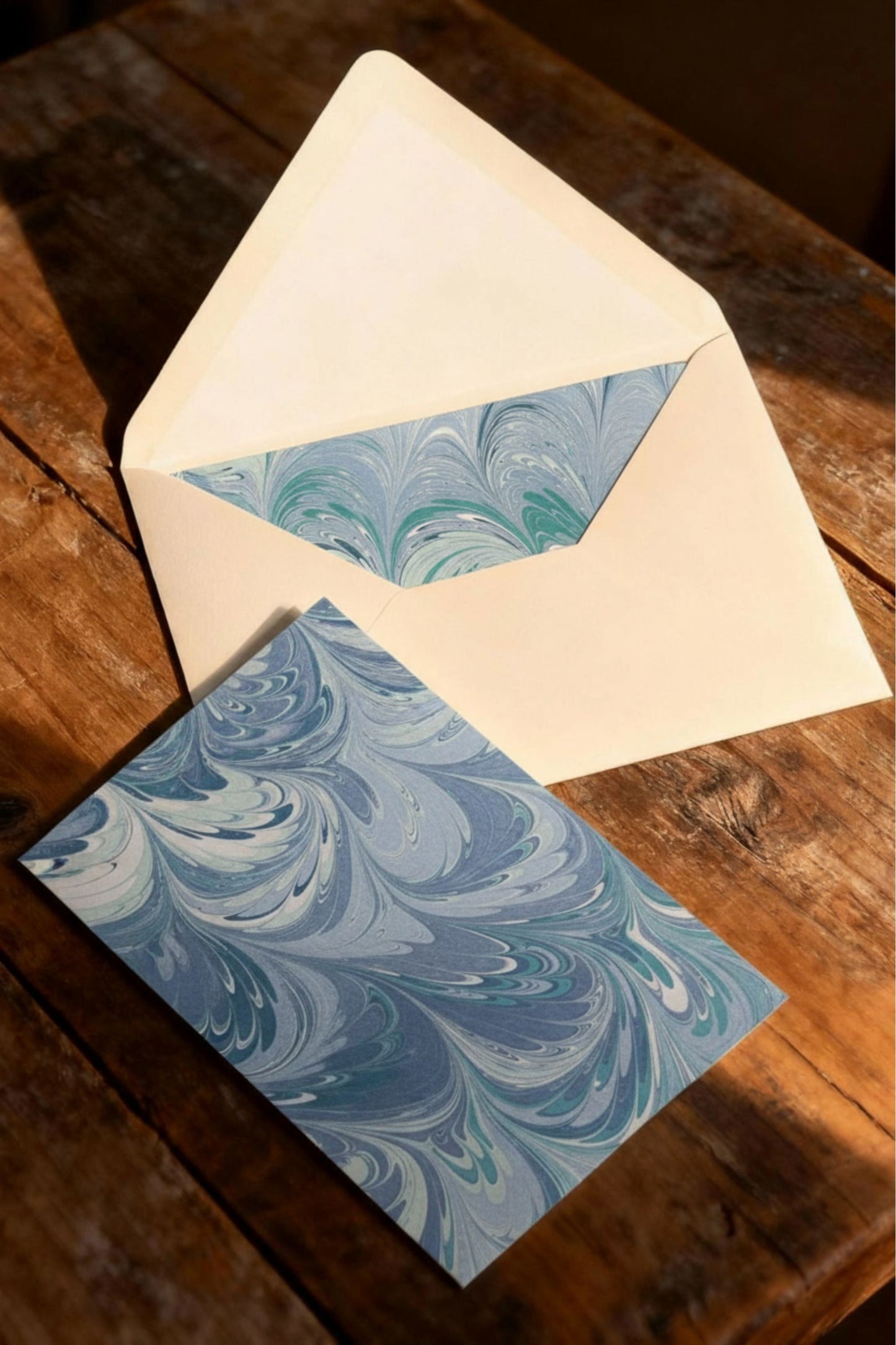 5 Folded Cards - Blue