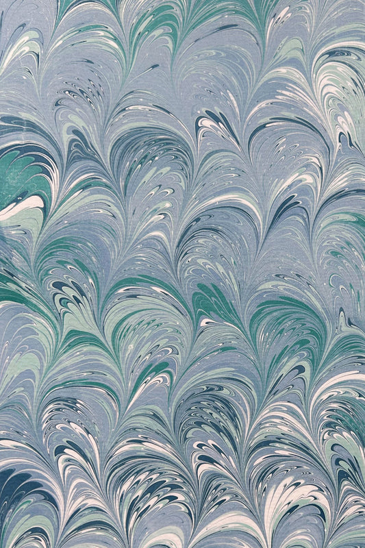 5 Folded Cards - Blue