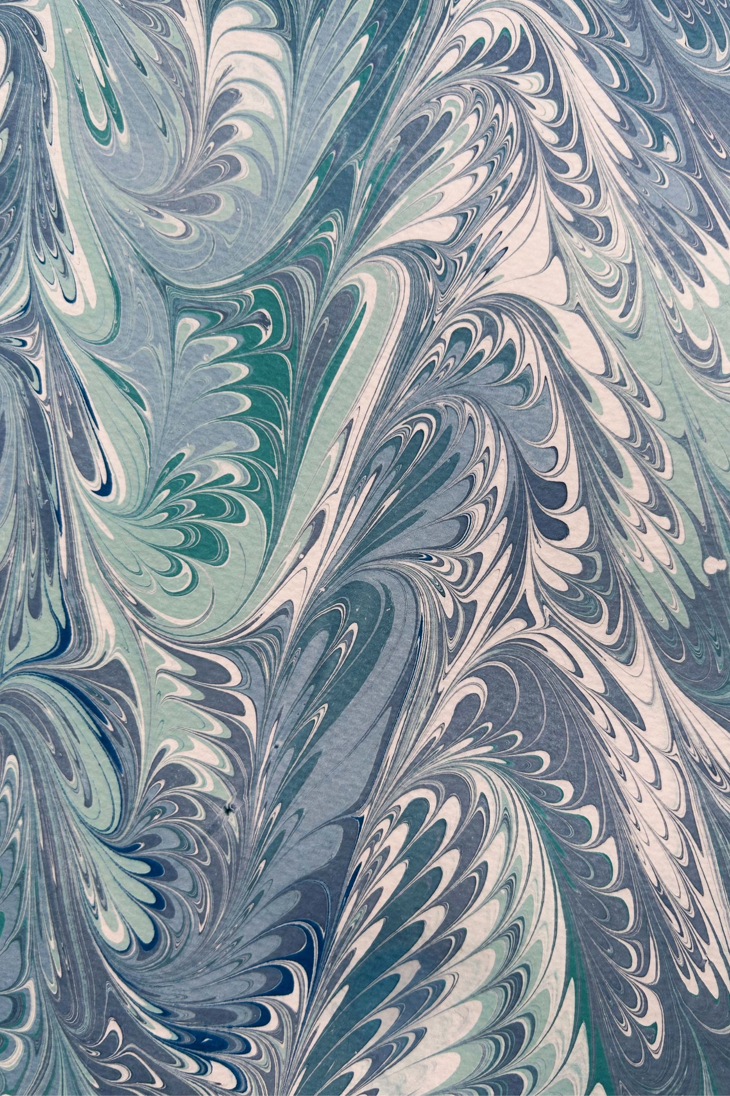 5 Folded Cards - Blue